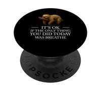 Inspiring Sloth Lazy Monday Citation Positive Mindset Self Love PopSockets PopGrip Adhésif