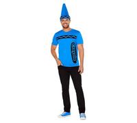 InSpirit Designs Crayola - Costume de crayon bleu pour adulte | Sous licence officielle | Tenue d'Halloween facile à porter - Taille XL