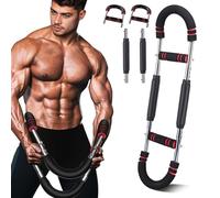 INSPUTOL Appareil de Musculation réglable pour Bras Twister, de 18 à 45 kg, pour la Musculation des pectoraux, des Bras, des épaules et des Avant-Bras, idéal pour la Maison (Rouge).
