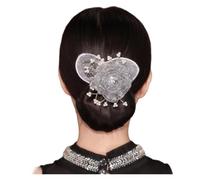 Insstyle Full Star Flower Hair Accessories,2024 New Hand Embroidered Flowers Deft Bun,Deft Bun Hair Twister,Lazy Hair Curler Deft bun Maker, Insstyle Flower Hair Bun Roller (Grey)