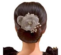 Insstyle Full Star Flower Hair Accessories,Hand Embroidered Flowers Deft Bun,Deft Bun Hair Twister,Insstyle Flower Hair Bun Roller Elegant Lazy Hair Curler for Women Girls (#7)