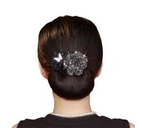 Insstyle Full Star Flower Hair Accessories,Hand Embroidered Flowers Deft Bun,Deft Bun Hair Twister,Insstyle Flower Hair Bun Roller Elegant Lazy Hair Curler for Women Girls (#3)