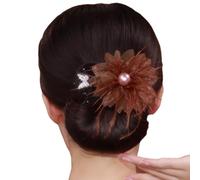 Insstyle Full Star Flower Hair Accessories,Hand Embroidered Flowers Deft Bun,Deft Bun Hair Twister,Insstyle Flower Hair Bun Roller Elegant Lazy Hair Curler for Women Girls (#5)