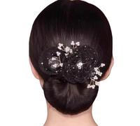 Insstyle Full Star Flower Hair Accessories,Hand Embroidered Flowers Deft Bun,Deft Bun Hair Twister,Insstyle Flower Hair Bun Roller Elegant Lazy Hair Curler for Women Girls (#4)