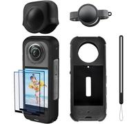 Insta 360 X3 Protective Silicone Case with 2 Lens Caps and 2 Screen Protectors for Insta360 X3 Accessories