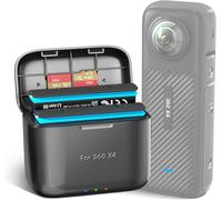 Insta 360 X4 Charger Hub Charge Rapide Compatible Avec Insta 360 One X4 Accessoires Batterie Avec Emplacements Pour Carte Misro (Chargeur X4,Batterie Non Incluse)