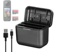 Insta 360 X4 Chargeur De Batterie Pour Accessoire Insta360 X4, Écran Oled Boîtier De Charge Intelligent Bidirectionnel Pour Batterie Insta360 X4, Hub De Charge Rapide Affiche Le Ni[GOP6251873]