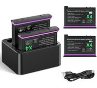 Insta 360X4 Batterie Remplacement Accessoires, 2Pcs 2500 Mah Batterie + 3 Emplacements Chargeur Usb Accessoires Compatibles Avec Insta 360X4[GOP6254565]