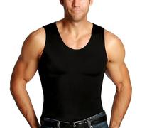 Insta Slim Débardeur de compression gainant pour homme, fabriqué aux États-Unis Débardeur gainant pour le ventre et le dos, noir, Taille S
