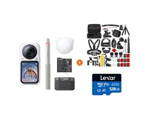 Insta360 - Caméra X6 Essentials Blanc + Carte 128Go + Kit accessoires OFFERTS