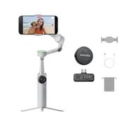 Insta360 Flow 2 Pro Gris Pack Micro - Stabilisateur IA Pliable pour Smartphone, stabilisation sur 3 Axes, Suivi Intelligent à 360°, Apple DockKit, Mic Air, Suivi de Groupe