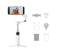 Insta360 Flow 2 Pro Pack créateur Blanc - Premier stabilisateur IA pour téléphone avec Apple DockKit, Suivi panoramique 360, Inclinaison Libre, trépied et Perche à Selfie, Portable pour vlog/Voyage