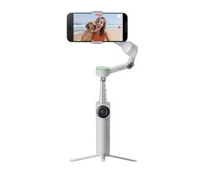 Insta360 Flow 2 Pro, stabilisateur IA pour téléphone avec Apple DockKit, trépied et Perche à Selfie, Inclinaison Libre, Suivi panoramique 360, Portable pour vlog Voyage, Pack créateur Gris
