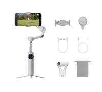 Insta360 Flow 2 Pro stabilisateur pour iPhone et Android avec Suivi par l'IA, lumière d’appoint, Perche à Selfie et trépied intégrés, pour Vlogs, Voyages - Pack Ultime traqueur IA Gris