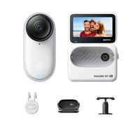 Insta360 GO 3S Blanc Arctique (128 Go) - Petite caméra de vlog 4K, POV Mains Libres, Montage Partout, stabilisation, 140 Min d'autonomie, étanche à 10 m, édition IA, pour vlog