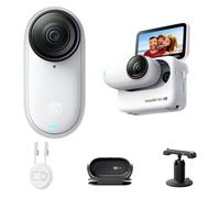 Insta360 GO 3S Blanc Arctique (128 Go), Petite caméra 4K pour vlog, POV Mains Libres, 140 Min d'autonomie, étanche à 10 m, Montage Partout, édition IA