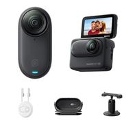 Insta360 GO 3S Noir - 128GB Petite caméra de vlog 4K, POV Mains Libres, 140 Min d'autonomie, étanche à 10 m, Montage Partout, édition IA, Find My, pour Voyage, vlog