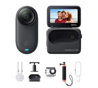 Insta360 GO 3S Pack Aquatique (128 Go) - Petite caméra de vlog 4K, POV Mains Libres, Montage Partout, stabilisation, 140 Min d'autonomie, étanche à 10 m, édition IA, pour vlog, Noir Minuit