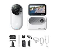 Insta360 GO 3S Pack Multiview Cyclisme 128GB Blanc - Petite caméra de vlog 4K, POV Mains Libres, Montage Partout, stabilisation, 140 Min d'autonomie, étanche à 10 m, édition IA, pour Voyage, vlog