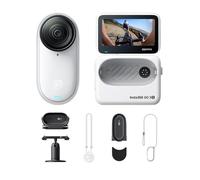 Insta360 GO 3S Pack POV Cyclisme 128GB Blanc - Petite caméra de vlog 4K, POV Mains Libres, Montage Partout, stabilisation, 140 Min d'autonomie, étanche à 10 m, édition IA, pour Voyage, vlog