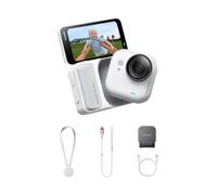 Insta360 GO Ultra Pack Standard Blanc Arctique sans Carte mémoire - Caméra 4K Mains Libres Ultra-légère et Portable, stabilisation FlowState, Performance de Pointe en Basse lumière
