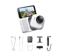 Insta360 GO Ultra Pack créateur Blanc- Petite 4K caméra vlog, Mains Libres, caméra POV, capteur 1/1.28", 53 g légère, Champ de Vision 156°, 200 Min d'autonomie, Action cam Portable pour Le Sport