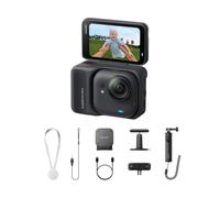 Insta360 GO Ultra Pack créateur Noir Minuit sans Carte mémoire - Caméra 4K Mains Libres Ultra-légère et Portable, stabilisation FlowState, Performance de Pointe en Basse lumière