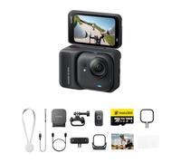 Insta360 GO Ultra Pack Cyclisme Premium Noir Minuit - Caméra 4K Mains Libres Ultra-légère et Portable, stabilisation FlowState, Performance de Pointe en Basse lumière, étanche à 10 m