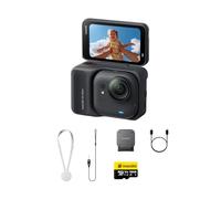 Insta360 GO Ultra Pack Essentiels Noir Minuit - Caméra 4K Mains Libres Ultra-légère et Portable, stabilisation FlowState, Performance de Pointe en Basse lumière, étanche à 10 m