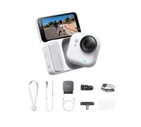 Insta360 GO Ultra Pack Running Blanc Arctique - Caméra Vlog 4K Mains Libres | Appareil photo vidéo POV compact, caméra d'action magnétique portable, pour vlog, sport, vélo, running, POV animaux