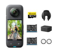 Insta360 Kit de Batterie X3 - Action Cam 360 étanche avec capteur 1/2", Photos 360 72 MP, vidéo 360 5,7 K, stabilisation, écran Tactile 2,29 Pouces, Vibration, édition IA,
