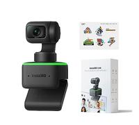 Insta360 Lien avec service après-vente officiel - Webcam PTZ 4K, suivi IA, contrôle des gestes, HDR, microphones avec annulation de bruit, webcam pour ordinateur portable