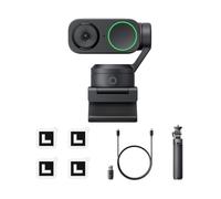 Insta360 Link 2 Pack trépied - Webcam PTZ 4K pour PC/Mac | Caméra PC, capteur 1/1,3”, suivi IA, réduction de bruit, contrôle gestuel, pour streaming, jeux, Zoom, Teams, Twitch