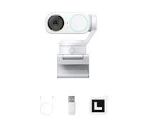 Insta360 Link 2 Pro - Webcam PTZ 4K pour PC/Mac, Blanc | Caméra PC, capteur 1/1,3”, basse lumière, suivi IA, HDR, réduction de bruit, pour streaming, jeux, Zoom, Teams, Twitch