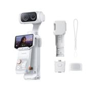 Insta360 Luna Ultra Blanc Stellaire - Caméra Vlog 8K Deux Objectifs Leica | Caméra de poche, zoom 15×, capteur 1", écran tactile détachable 2", triple puce IA, pour vlog, voyage, photographie