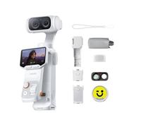 Insta360 Luna Ultra Pack Créateur Blanc - Caméra Vlog 8K | Caméra de poche, deux objectifs Leica, zoom 15×, capteur 1", écran tactile détachable 2", triple puce IA, pour vlog, voyage