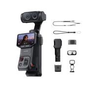 Insta360 Luna Ultra Pack lumière - Caméra Vlog 8K Deux Objectifs Leica | Caméra de poche, zoom 15×, capteur 1", écran tactile détachable 2", triple puce IA, pour vlog, voyage, photographie
