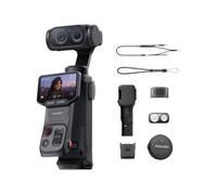 Insta360 Luna Ultra Pack Vlog - Caméra Vlog 8K Deux Objectifs Leica | Caméra de poche, zoom 15×, capteur 1", écran tactile détachable 2", triple puce IA, pour vlog, voyage, photographie