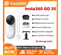 Insta360 New GO 3S - Caméra miniature 4K, portable et polyvalente, mains libres, POV, fixation possible n'importe où, stabilisation GO 3S-128GB-White
