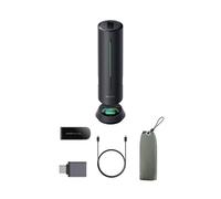 Insta360 Wave Noir Graphite- Haut-Parleur IA, Bluetooth, enregistreur Vocal, 8 micros réduction du Bruit, Beamforming, certifié Zoom, Transcription et résumé IA, 99 Langues, Stockage 32 Go