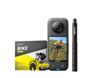 Insta360 X3 Kit caméra d'action étanche à 360° avec capteur 1/2", 5,7 K 360°, Photos 72 MP à 360 °, stabilisation, écran Tactile 2,29", rétroaction de Vibration, Traitement IA, Streaming en Direct