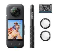 Insta360 X3 Pack débutant - Caméra d'action 360 Degrés Étanche avec Capteur 1/2", Photos 360 5,7K 72MP, Stabilisation, Écran Tactile 2,29", Vibrations, Montages IA, Live, Webcam, Commande vocale