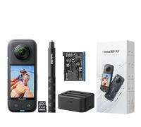 Insta360 X3 Perche à Selfie Invisible étanche à 360 degrés, Batterie, hub de Charge Rapide et Carte mémoire microSDHC 256 Go