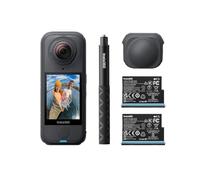 Insta360 X4 Air Pack démarrage Noir Graphite - Caméra 360 8K légère de 165g, Perche à Selfie Invisible, objectifs remplaçables, filmez d'abord et cadrez Plus Tard, Pare-Vent intégré