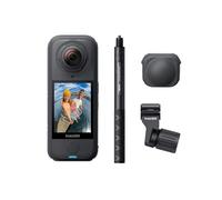Insta360 X4 Air Pack Ski Noir Graphite - Caméra 360 8K légère de 165g, Perche à Selfie Invisible, objectifs remplaçables, filmez d'abord et cadrez Plus Tard, Pare-Vent intégré, stabilisation