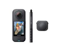 Insta360 X4 Air Pack Snowboard Noir Graphite - Caméra 360 8K légère de 165g, Perche à Selfie Invisible, objectifs remplaçables, filmez d'abord et cadrez Plus Tard, Pare-Vent intégré