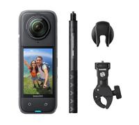 Insta360 X4 Pack Moto - Caméra d'action 360° 8K étanche, vidéo Grand Angle 4K, Effet de Perche à Selfie Invisible, 135 Min d'autonomie, édition IA, stabilisation, Carte microSD Non Incluse