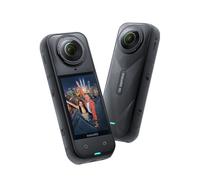Insta360 X5 - Caméra d'action 360° 8K étanche, excellente performance en basse lumière, effet perche à selfie invisible, objectif remplaçable robuste, autonomie de 3 heures, protection contre le vent