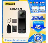 Insta360 X5 | Caméra d'action 360° Insta360 X5 8K avec réalité virtuelle, IA, mode nuit PureVideo, objectif interchangeable et étanchéité jusqu'à 15 m. X5 Standard Version
