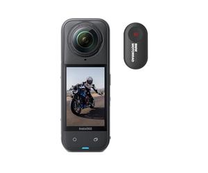 Insta360 X5 Édition BMW Motorrad - Caméra d'action 360° 8K, Performance en Basse lumière, Effet de Perche à Selfie Invisible, objectifs remplaçables, 3 h d'autonomie, Pare-Vent intégré